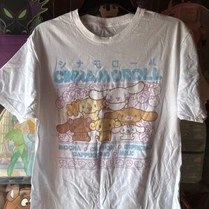 Sanrio Cinnamoroll Strawberry T Shirt Women XL Mocha Milk Expresso